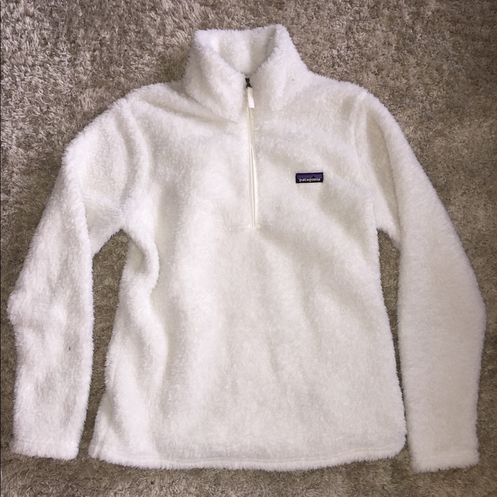 Women’s White Patagonia Quarter-zip Pullover
